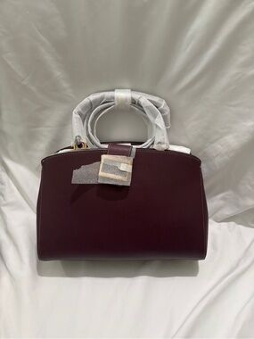 kate spade Structured Top-Handle Satchel in Burgundy
